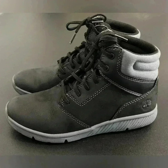 Timberland Leather Boltero Boy’s Youth Sneaker Boots Black - Picture 7 of 13
